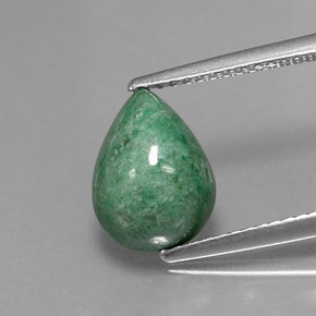 3.27 ct Green Maw-Sit-Sit Gemstone, Maw-Sit-Sit Gem in Pear Cabochon Shape for Sale.