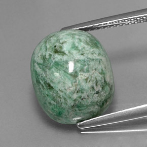 9.76 ct Green Maw-Sit-Sit Gemstone, Maw-Sit-Sit Gem in Oval Cabochon Shape for Sale.