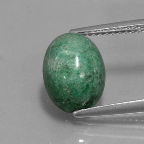 4.13 ct Green Maw-Sit-Sit Gemstone, Maw-Sit-Sit Gem in Oval Cabochon Shape for Sale.
