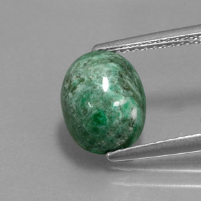 3.14 ct Green Maw-Sit-Sit Gemstone, Maw-Sit-Sit Gem in Oval Cabochon Shape for Sale.