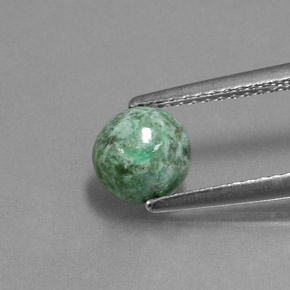 1.22 ct Green Maw-Sit-Sit Gemstone, Maw-Sit-Sit Gem in Round Cabochon Shape for Sale.