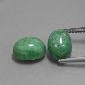 5.41 ct Green Maw-Sit-Sit Gemstone, Maw-Sit-Sit Gem in Oval Cabochon Shape for Sale.