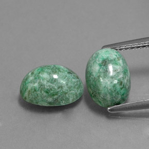4.85 ct Green Maw-Sit-Sit Gemstone, Maw-Sit-Sit Gem in Oval Cabochon Shape for Sale.
