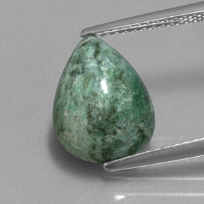 4.70 ct Green Maw-Sit-Sit Gemstone, Maw-Sit-Sit Gem in Pear Cabochon Shape for Sale.