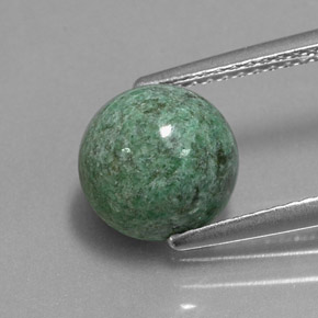 3.11 ct Green Maw-Sit-Sit Gemstone, Maw-Sit-Sit Gem in Round Cabochon Shape for Sale.