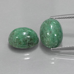 7.36 ct Green Maw-Sit-Sit Gemstone, Maw-Sit-Sit Gem in Oval Cabochon Shape for Sale.
