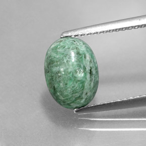 2.71 ct Green Maw-Sit-Sit Gemstone, Maw-Sit-Sit Gem in Oval Cabochon Shape for Sale.
