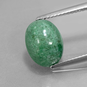 3.74 ct Green Maw-Sit-Sit Gemstone, Maw-Sit-Sit Gem in Oval Cabochon Shape for Sale.