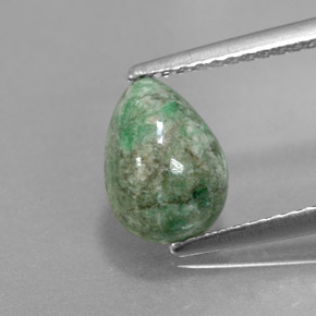 1.82 ct Green Maw-Sit-Sit Gemstone, Maw-Sit-Sit Gem in Pear Cabochon Shape for Sale.