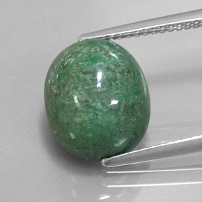 Pale Pine Green Мау-сит-сит Камень - 7.2ct Овал Кабошон (ID: 348496)