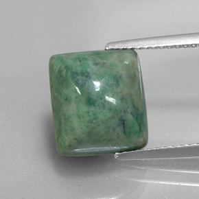 6.10 ct Green Maw-Sit-Sit Gemstone, Maw-Sit-Sit Gem in Baguette Cabochon Shape for Sale.