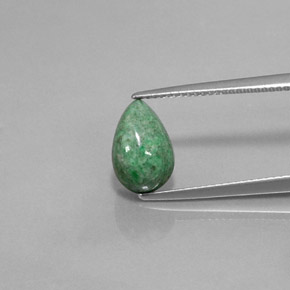 3.83 ct Green Maw-Sit-Sit Gemstone, Maw-Sit-Sit Gem in Pear Cabochon Shape for Sale.