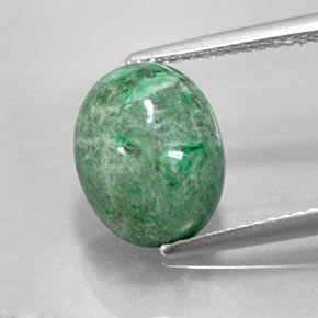 4.55 ct Green Maw-Sit-Sit Gemstone, Maw-Sit-Sit Gem in Oval Cabochon Shape for Sale.