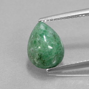 3.25 ct Green Maw-Sit-Sit Gemstone, Maw-Sit-Sit Gem in Pear Cabochon Shape for Sale.