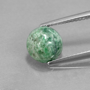 2.66 ct Green Maw-Sit-Sit Gemstone, Maw-Sit-Sit Gem in Round Cabochon Shape for Sale.