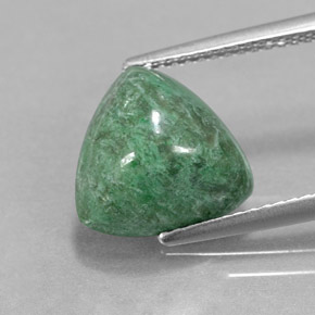 4.64 ct Green Maw-Sit-Sit Gemstone, Maw-Sit-Sit Gem in Trillion Cabochon Shape for Sale.