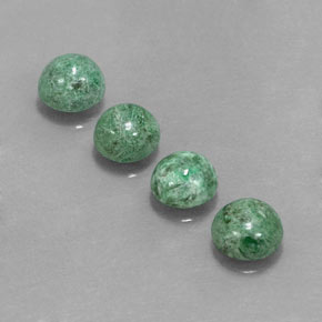 5.38 ct Green Maw-Sit-Sit Gemstone, Maw-Sit-Sit Gem in Round Cabochon Shape for Sale.