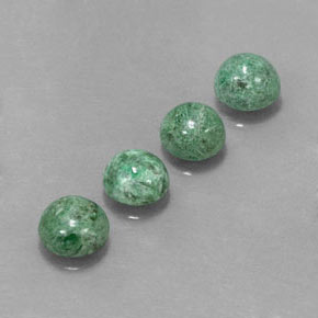 5.38 ct Green Maw-Sit-Sit Stone, Natural Maw-Sit-Sit in Round Cabochon Shape for Sale