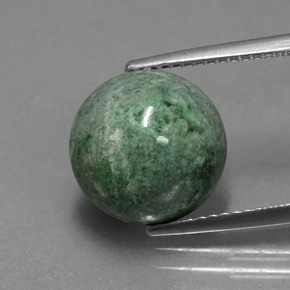6.62 ct Green Maw-Sit-Sit Gemstone, Maw-Sit-Sit Gem in Round Cabochon Shape for Sale.
