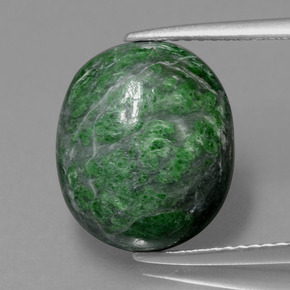 8.83 ct Green Maw-Sit-Sit Gemstone, Maw-Sit-Sit Gem in Oval Cabochon Shape for Sale.