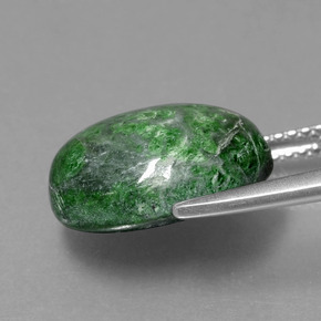 Maw-Sit-Sit Gemstone in 13.6 x 11.5 mm Size for Sale, Maw-Sit-Sit Stone in Dark Green Color