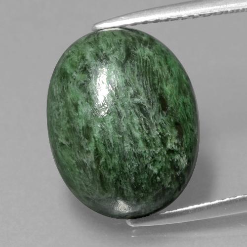 Dark Green Maw-Sit-Sit Gem - 9.5ct Oval Cabochon (ID: 406683)