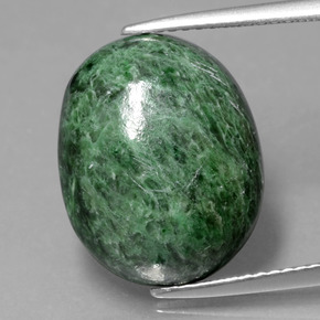 Pine Green Maw-Sit-Sit Gem - 13.8ct Oval Cabochon (ID: 406688)