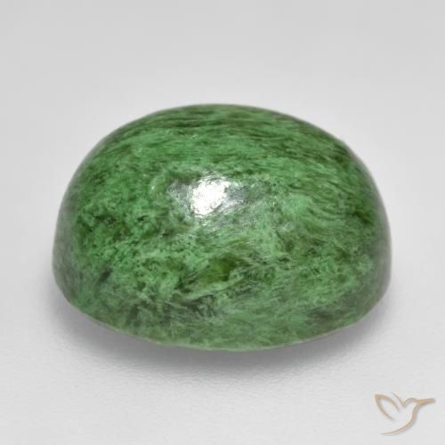 Maw-Sit-Sit Gemstone in 15.6 x 12.6 mm Size for Sale, Maw-Sit-Sit Stone in Pine Green Color