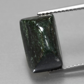 6.22 ct Green Maw-Sit-Sit Gemstone, Maw-Sit-Sit Gem in Baguette Cabochon Shape for Sale.