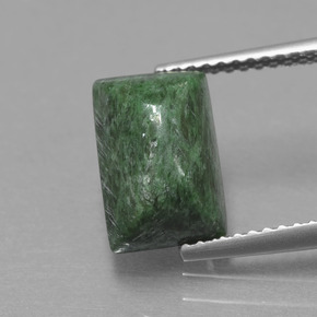3.28 ct Green Maw-Sit-Sit Gemstone, Maw-Sit-Sit Gem in Baguette Cabochon Shape for Sale.