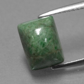 3.11 ct Green Maw-Sit-Sit Gemstone, Maw-Sit-Sit Gem in Baguette Cabochon Shape for Sale.