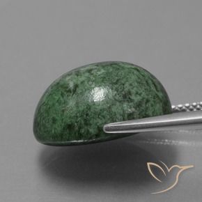 Maw-Sit-Sit Gemstone in 16.1 x 13 mm Size for Sale, Maw-Sit-Sit Stone in Earthy Green Color