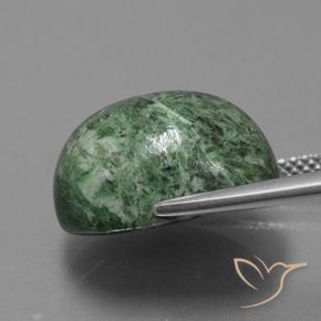 Maw-Sit-Sit Gemstone in 16 x 13.4 mm Size for Sale, Maw-Sit-Sit Stone in Earthy Green Color