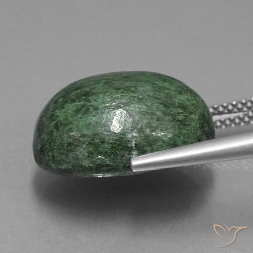 Maw-Sit-Sit Gemstone in 15.6 x 12.5 mm Size for Sale, Maw-Sit-Sit Stone in Earthy Green Color