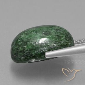 Maw-Sit-Sit Gemstone in 14 x 11.2 mm Size for Sale, Maw-Sit-Sit Stone in Pale Pine Green Color