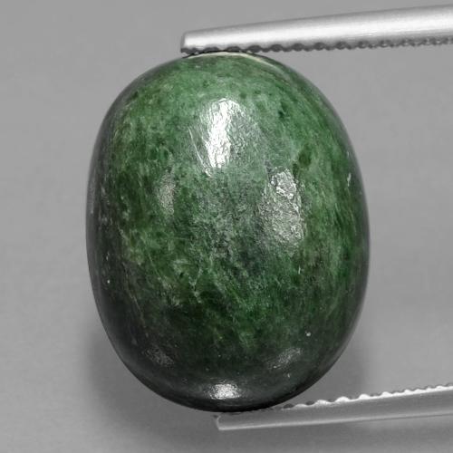 Earthy Green Мау-сит-сит Камень - 10.8ct Овал Кабошон (ID: 406887)