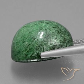Maw-Sit-Sit Gemstone in 14 x 12 mm (calibrated) Size for Sale, Maw-Sit-Sit Stone in Medium Green Color
