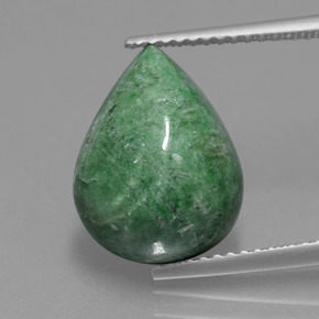 7.04 ct Green Maw-Sit-Sit Gemstone, Maw-Sit-Sit Gem in Pear Cabochon Shape for Sale.