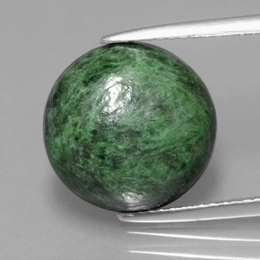 8.60 ct Green Maw-Sit-Sit Gemstone, Maw-Sit-Sit Gem in Round Cabochon Shape for Sale.