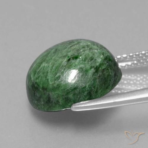 Maw-Sit-Sit Gemstone in 13 mm (calibrated) Size for Sale, Maw-Sit-Sit Stone in Medium Green Color
