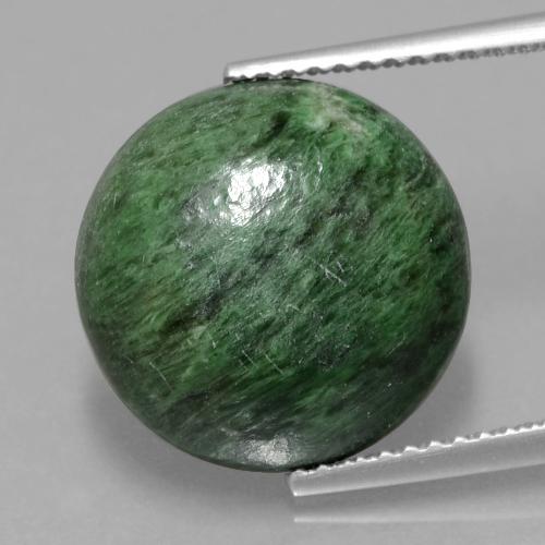 Medium Green Мау-сит-сит Камень - 8.1ct Круглый Кабошон (ID: 406940)