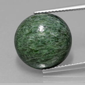 Verde medio Maw-Sit-Sit Gema - 12.7ct Cabujón Redondo (ID: 406962)