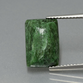 4.44 ct Green Maw-Sit-Sit Gemstone, Maw-Sit-Sit Gem in Baguette Cabochon Shape for Sale.