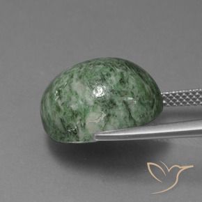 Maw-Sit-Sit Gemstone in 15.2 x 12.8 mm Size for Sale, Maw-Sit-Sit Stone in Earthy Green Color