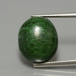 12.36 ct Green Maw-Sit-Sit Gemstone, Maw-Sit-Sit Gem in Oval Cabochon Shape for Sale.