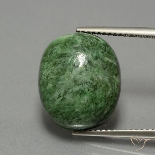 12.65ct Natural Medium Green Maw-Sit-Sit, Oval, Opaque