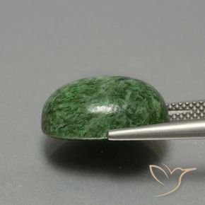 Maw-Sit-Sit Gemstone in 15.4 x 13.1 mm Size for Sale, Maw-Sit-Sit Stone in Medium Green Color