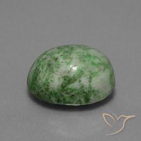 13.87 ct Green Maw-Sit-Sit Stone, Natural Maw-Sit-Sit in Oval Cabochon Shape for Sale