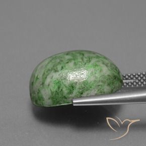 Maw-Sit-Sit Gemstone in 16 x 12 mm (calibrated) Size for Sale, Maw-Sit-Sit Stone in Medium-Light Green Color