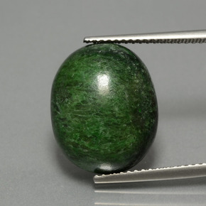 13.62 ct Green Maw-Sit-Sit Gemstone, Maw-Sit-Sit Gem in Oval Cabochon Shape for Sale.